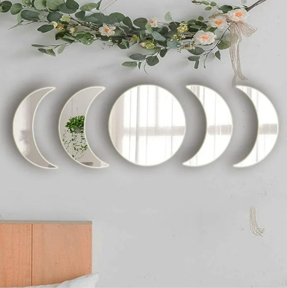Moon Phase Mirror Wall Art NWT - Picture 2 of 3